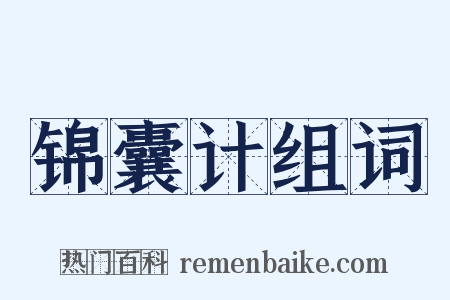 锦囊计组词是什么意思的图片